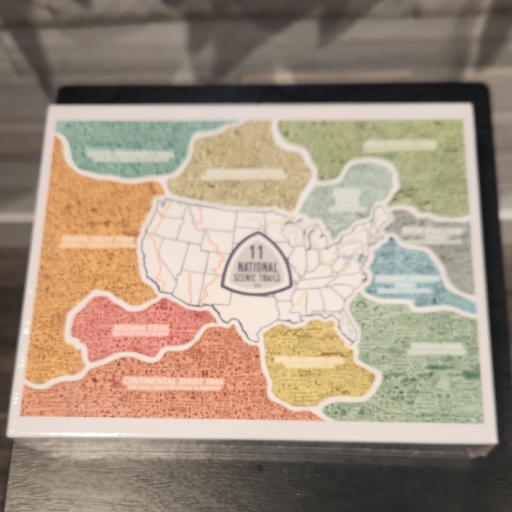 NWT Brainstorm Puzzle Co. 500pcs. 18" X 24" USA National Scenic Trails Map